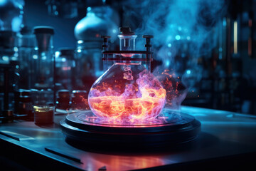 Aufkleber - a scientific experiment with plasma discharges, showcasing advanced research in electrical phenomena