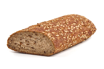 Wall Mural - Rye bread, isolated on white background.