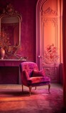 Fototapeta  - color trends for autumn the interior design and furniture industry, in the style of light magenta and light bronze