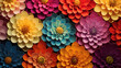 Flower hive, colorful