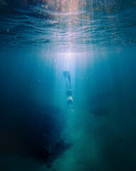 into the deep water