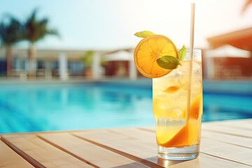 Sticker - cocktail on the pool