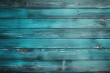 Light Blue Old Shabby Wooden Background Texture. Painted Teal Old Rustic Wooden Wall. Abstract Texture For Furniture, Office And Home Interior