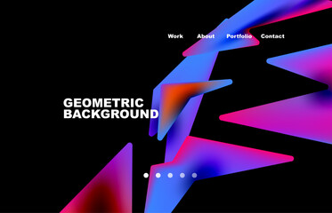 Wall Mural - Broken pieces abstract background. Trendy background for your landing page design, concept of web page design for website and mobile website