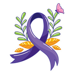 Poster - epilepsy purple ribbon