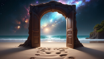 An illuminated doorway to a galaxy of hope and inspiration.