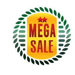 Wall Mural - Mega Sale promotion vector design