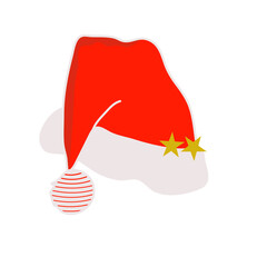 Sticker - red santa hat Doodle