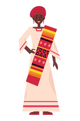 Sticker - nigerian woman in kente dress