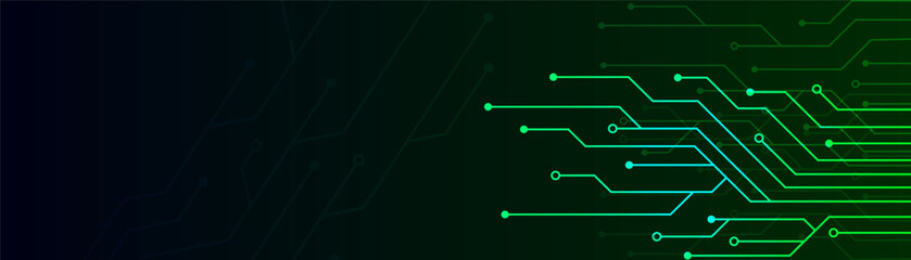 Poster - modern futuristic background with hi tech digital circuit board