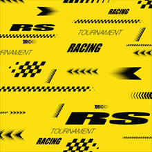 Sport RS Race Car Decal Yellow And Black