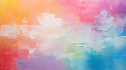 Wall Mural - Abstract rainbow acrylic and watercolor painting