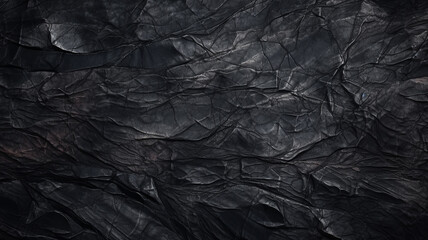 Canvas Print - detail and texture of a black stone