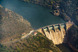 Fototapeta Łazienka - Douro river with Saucelle Dam. Border Spain Portugal