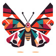 Abstract Geometric Butterfly Silhouette Artwork