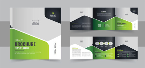 Wall Mural - modern business square trifold brochure template design, flyer, poster template design, creative squ