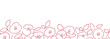 椿の花フレーム。年賀状に使える椿の和風素材。シンプルな椿の線画イラスト。Camellia flower frame. Japanese-style camellia material for New Year's cards. Simple line drawing of camellia.
