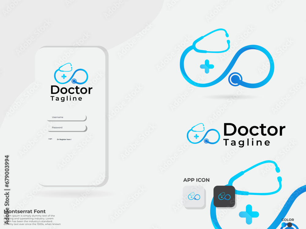 Infinity doctor logo design. Infinity care logo design template ...
