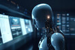 © Bernice - robot, artificial intelligence, AI, analyzing stocks, return on investment, ROI, money growth, growing revenue and profit,