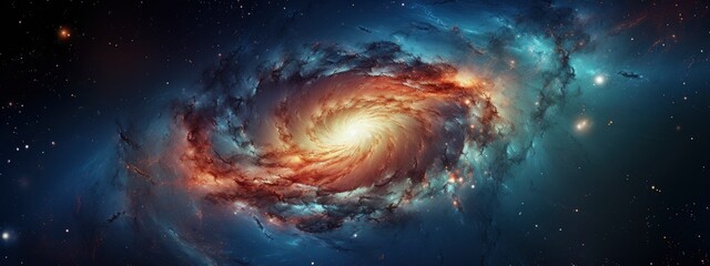 Wall Mural - immaculate perfectionism style display of a spiral galaxy in space.