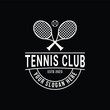 © MuhammadBahrudin - Vintage retro tennis ball club logo design ideas