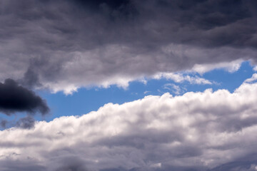 Wall Mural - Background texture dramatic sky. Design, copy space. Meteorology, heaven, hope, peace concept