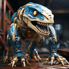 Sticker - 3D cartoon Tyrannosaurus Rex robot