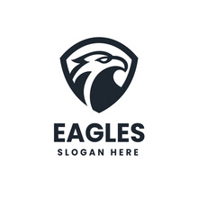 Eagle Shield Logo Vector Icon Illustration
