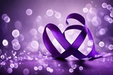 Fototapeta Londyn - Background concept for Purple Ribbon Awareness Month using bokeh.