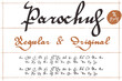Medieval script alphabet. Original and regular calligraphy. Middle Ages Gothic set. Vintage blackletter Germanic font for fairytale, Fraktur headline, oldschool header, heraldry manuscript.