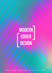 Wall Mural - Futuristic Geometric Cover Design with Gradient and Abstract Lines, Figures for your Business. Template Fluid Rainbow Poster Design, Gradient Flow Effect for Electronic Festival.