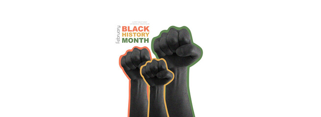 Wall Mural - Black History Month logo.