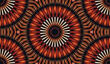 Rich Brown Mandala Patterns Circles  Kaleidoscope Colorful Background Seamless Pattern 