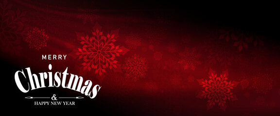 Wall Mural - Christmas abstract texture background in red color with snowflakes.