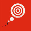 Business goal minimal illustration. Symbol of objective, target, aim and project management. Vector concept.