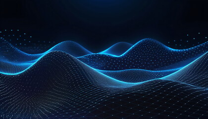 Fototapete - Abstract Future Tech: Connection Mesh Background