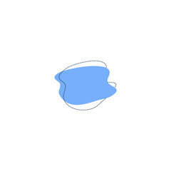 Fototapete - set of blob elements set vector isolated
