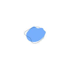 Fototapete - set of blob elements set vector black