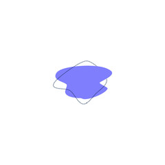 Fototapete - set of blob elements set vector design