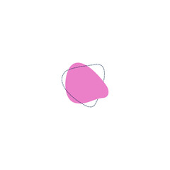 Fototapete - set of blob elements set vector texture