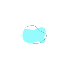 Fototapete - set of blob elements set vector doodle