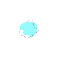 Fototapete - set of blob elements set vector splash