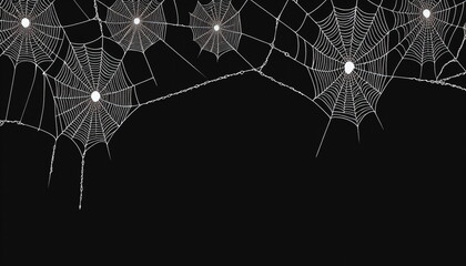 Poster - Creepy Spider Webs Silhouette