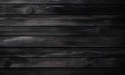  black Wood texture background, wood planks, copy space. Generative AI
