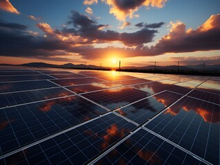 Wall Mural - solar panels installed on greenhouses, representing the commitment to environmental care through renewable energy sources. This eco-friendly approach highlights the integration of solar energy.