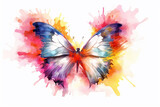 Fototapeta Motyle - Bunter Schmetterling in verschiedenen Kunststilen - Aquarell