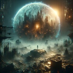 Wall Mural - landscape with space for text