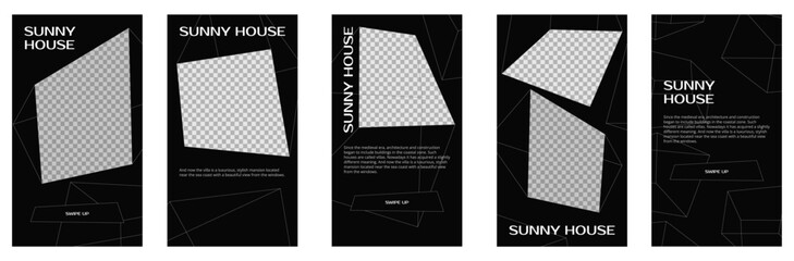 Black sale Instagram Story template. Urban fashion social media post template.