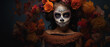 Day of the Little Spirits: Adorable Girl Embracing the Mexican Day of the Dead