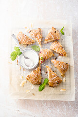 Wall Mural - Homemade scones with sugar glaze